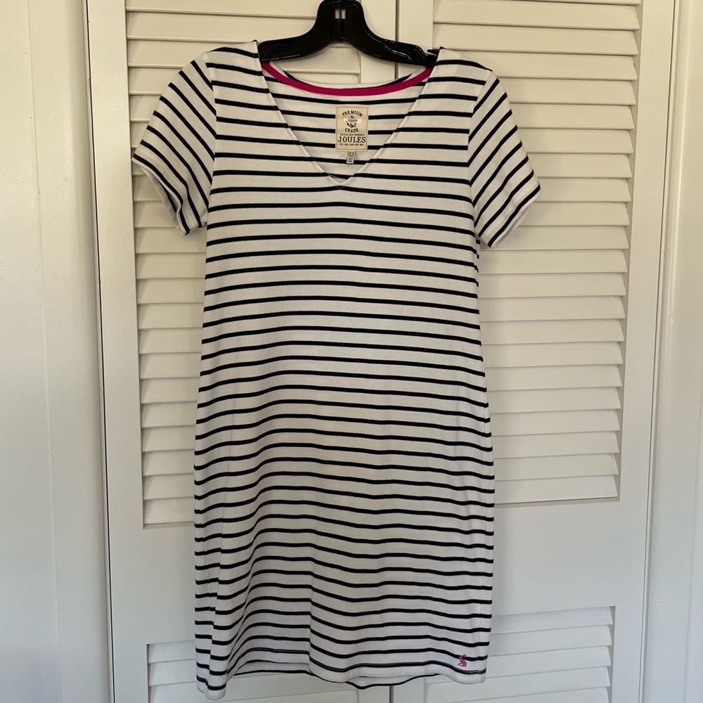 Black and White Joules T Shirt Dress